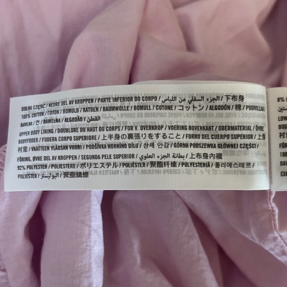 Abercrombie & Fitch Pink Mixed Fabric Bubble Hem Midi Dress Size XL – Excellent - Picture 12 of 14